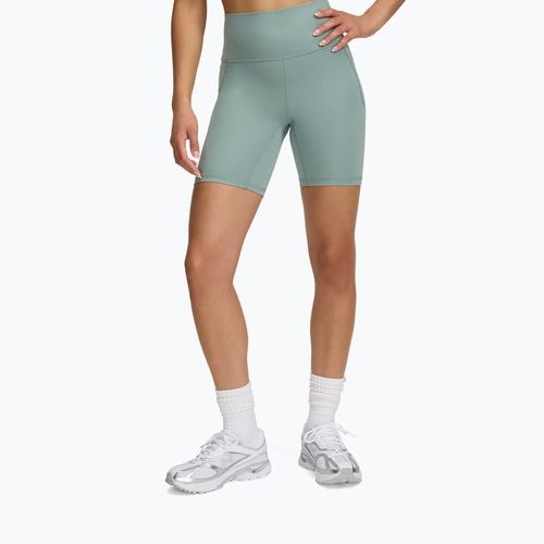 Pantaloncini da allenamento donna Under Armour Meridian Bike 7in silica green