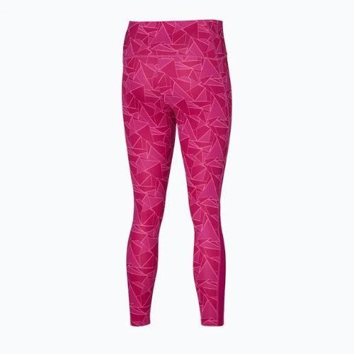 Leggings da running donna Mizuno 7/8 Printed pink peacock