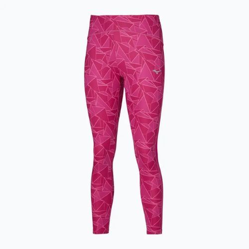 Leggings da running donna Mizuno 7/8 Printed pink peacock