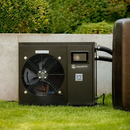 Kit piscina AQUASTIC 456L con unità per bagno freddo BrrFree black