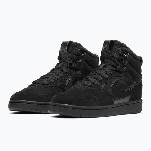 Scarpe da bambino Nike Court Borough Mid 2 black/black/black