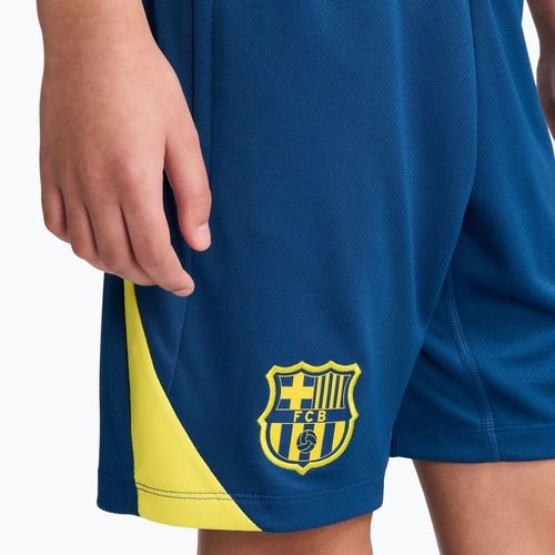 Pantaloncini da calcio junior Nike FC Barcelona Strike SE Jr gym blue/opti yellow/opti yellow