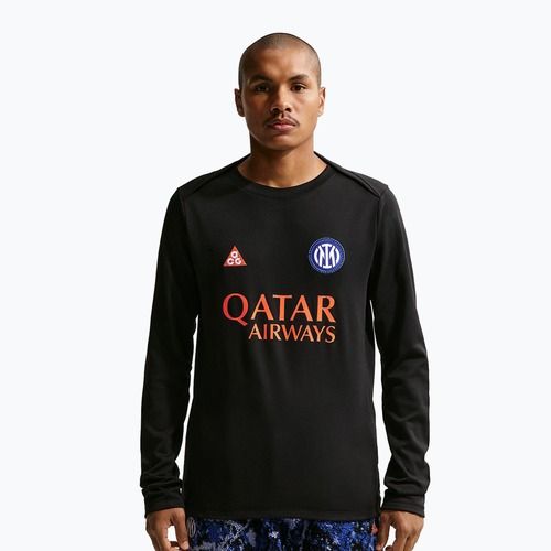 Maglia a maniche lunghe da calcio uomo Nike Inter Milan Academy Pro Warm SE black/safety orange