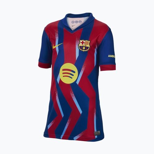 Maglia da calcio junior Nike FC Barcelona 2025/26 Stadium Fourth gym blue/gym blue/salsa red/opti yellow