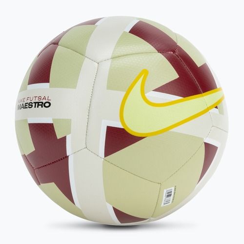 Pallone da calcio Nike Maestro olive aura/team red/chalk/light liquid lime taglia 4