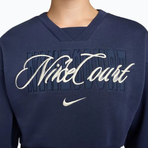 Felpa donna Nike Court Collection French Terry Crew Neck midnight navy/sail