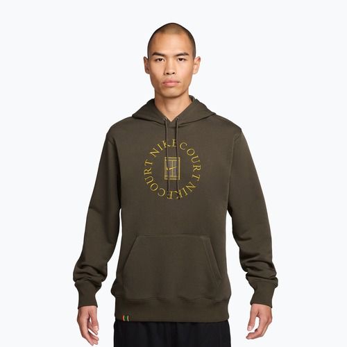Felpa da tennis da uomo Nike Court Dri-Fit Heritage French Terry Hoodie dark hazel/saffron quartz