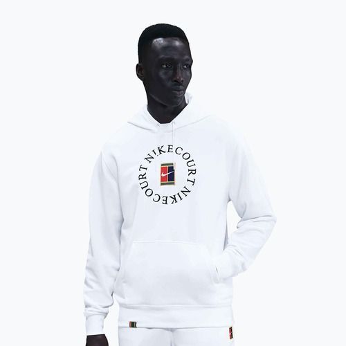 Felpa da tennis da uomo Nike Court Dri-Fit Heritage French Terry Hoodie white/black