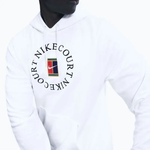 Felpa da tennis da uomo Nike Court Dri-Fit Heritage French Terry Hoodie white/black