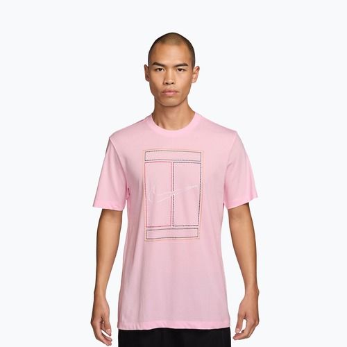 T-shirt uomo Nike Court Heritage pink foam