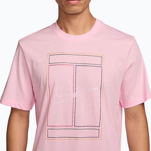 T-shirt uomo Nike Court Heritage pink foam