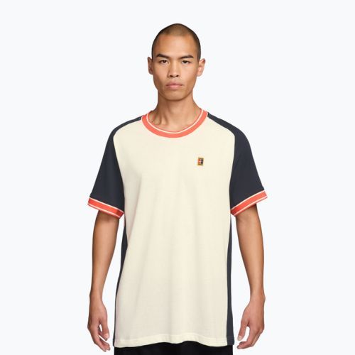 Maglia da tennis uomo Nike Court Heritage sail/dark obsidian