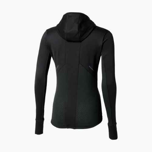 Felpa running donna Mizuno Active Warm Hooded black