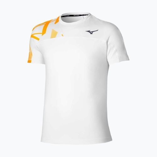 Maglia da tennis uomo Mizuno Daybreakers Shadow white/citrus