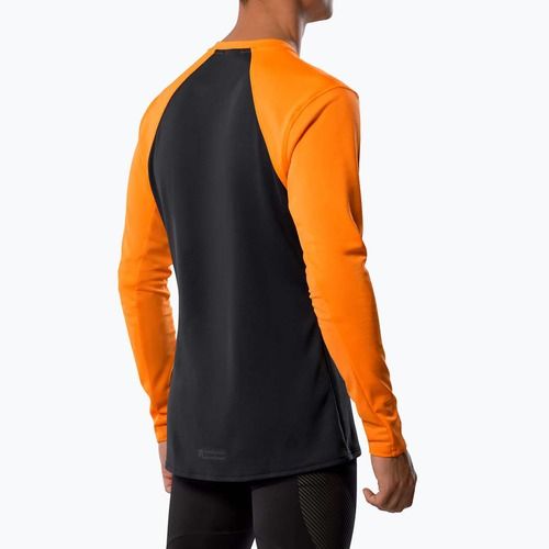 Maglia running a manica lunga uomo Mizuno Tech Thermal Charge tangelo