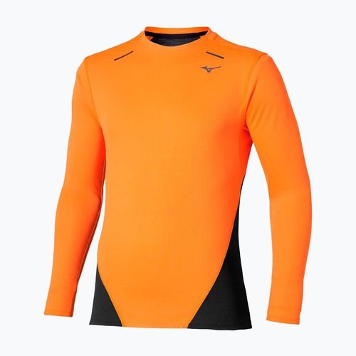 Maglia running a manica lunga uomo Mizuno Tech Thermal Charge tangelo