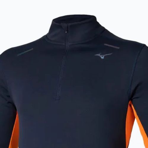 Maglia running uomo manica lunga Mizuno Tech Thermal Charge Half Zip baritone blue