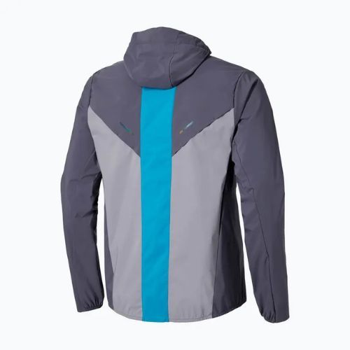 Giacca da running uomo Mizuno Tech Thermal Charge Hooded quiksilver