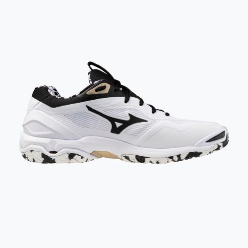 Scarpe da pallamano Mizuno Wave Stealth 6 white/black/ge gold