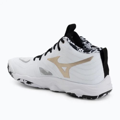 Scarpe da pallavolo Mizuno Wave Momentum Elite Mid white/black/gold