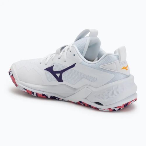 Scarpe da pallamano Mizuno Wav Stealth Neo 2 white/violet indigo/camellia rose