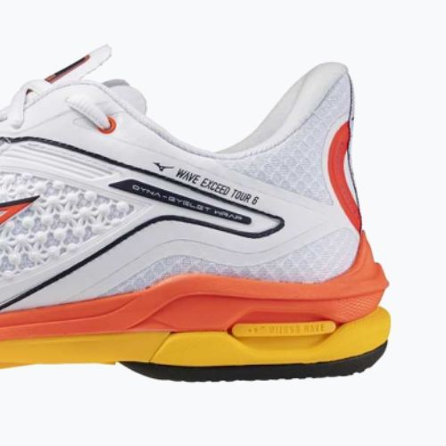 Scarpe da tennis uomo Mizuno Wave Exceed Tour 6 AC white/fiery coral 2/citrus