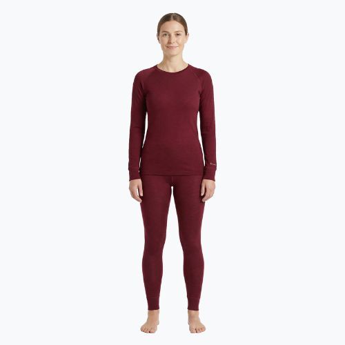 Completo intimo termico donna WOOLCANO Merino SET0543 burgundy