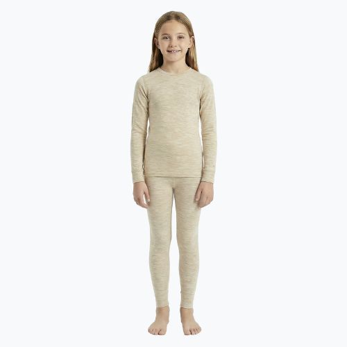 Set intimo termico per bambini WOOLCANO Merino SET0683 beige