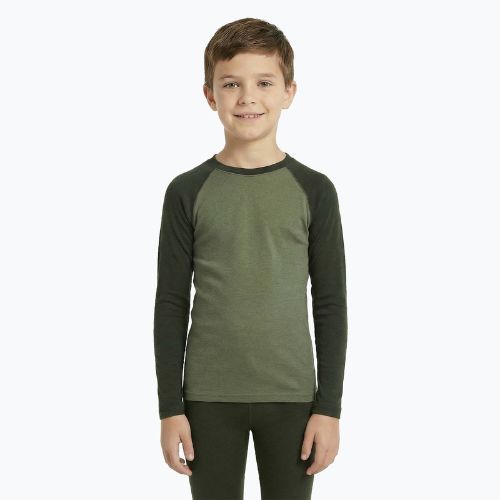Completo termico per bambini WOOLCANO Merino SET0982 khaki