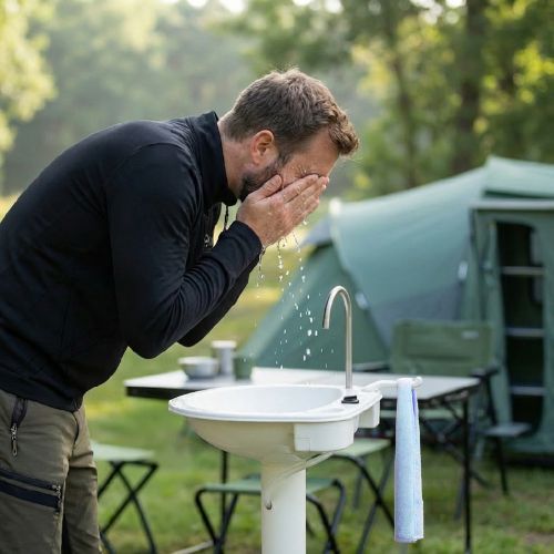 Lavabo da campeggio KADVA ViaAlta grigio