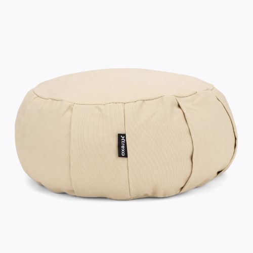 Cuscino per meditazione con guscio di grano saraceno XTREXO zafu Contempla beige