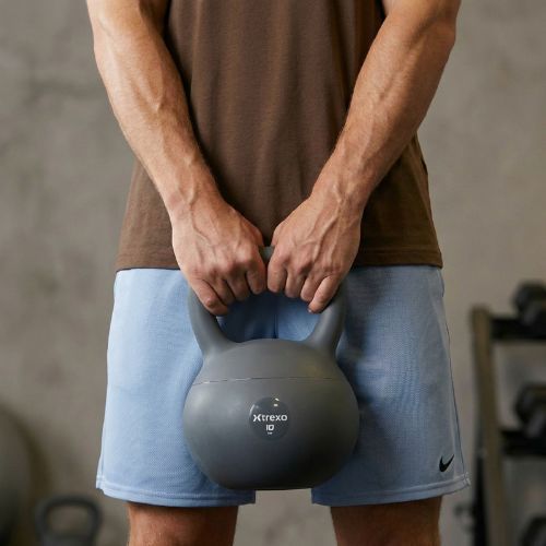 Kettlebell SOFT XTREXO 10 kg grigio
