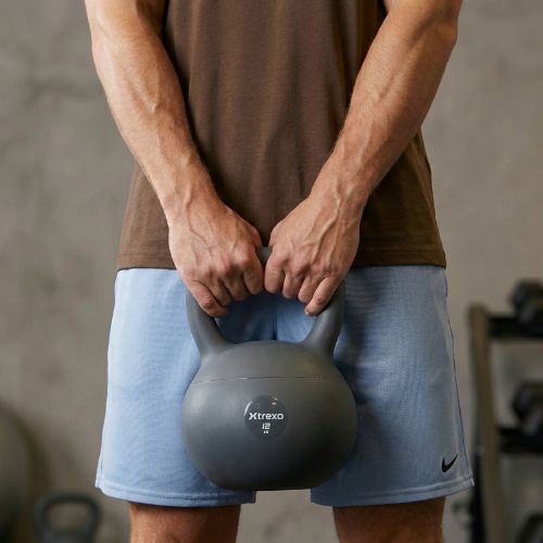 Kettlebell SOFT XTREXO 12 kg grigio