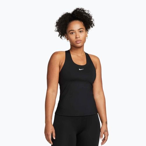 Koszulka damska Nike Swoosh Medium Support Bra black/black/white