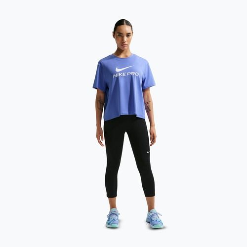 T-shirt da allenamento donna Nike Pro Dri-Fit Loose sapphire/white