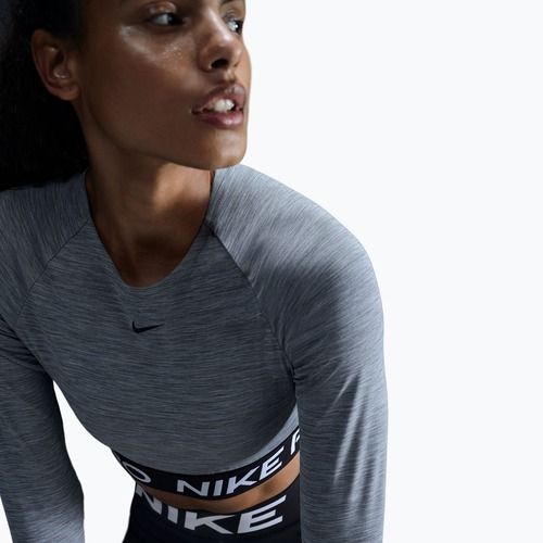 Top da allenamento a manica lunga donna Nike Pro 365 Dri-Fit smoke grey/heather