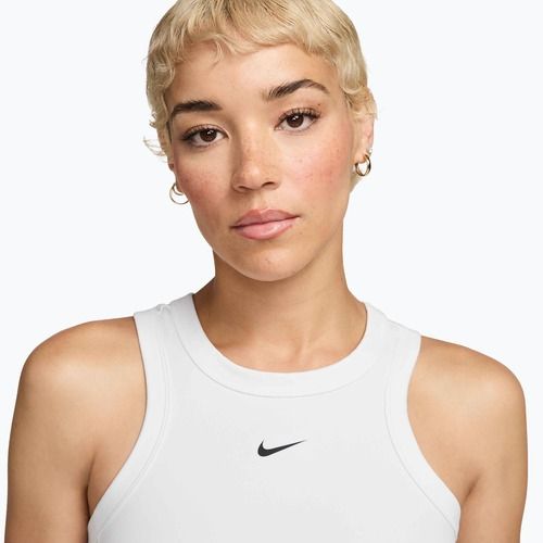 Canotta donna Nike One Fitted Dri-Fit Cropped Tank thunder white/black