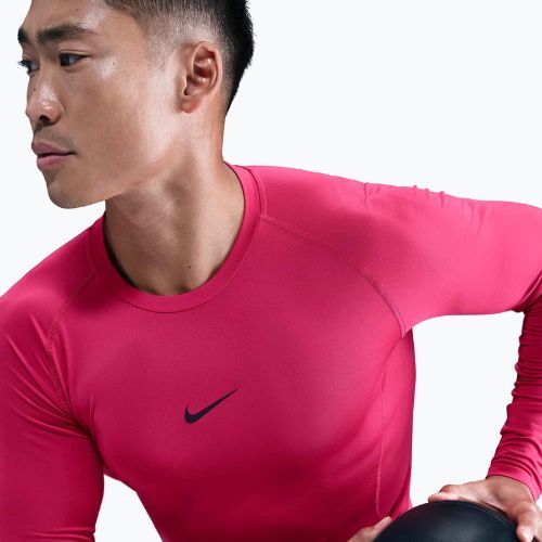 Maglia a maniche lunghe da allenamento uomo Nike Pro Dri-Fit Tight Fitness rush pink/black