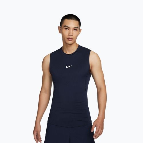 T-shirt uomo Nike Pro Dri-Fit Tight Sleeveless Fitness obsidian/white