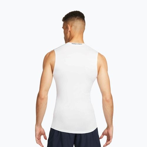 Canotta uomo Nike Pro Dri-Fit Tight Sleeveless Fitness white/black