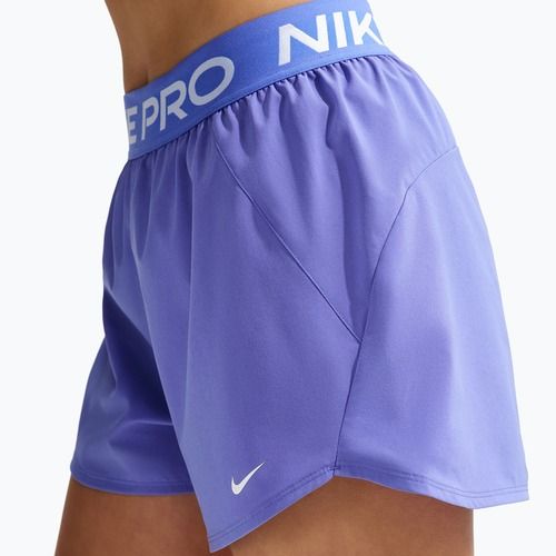 Pantaloncini da allenamento donna Nike Pro Dri-Fit Mid-Rise Brief-Lined 3" sapphire/white