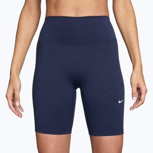 Pantaloncini da donna Nike One High-Waisted Biker 8" midnight navy/white
