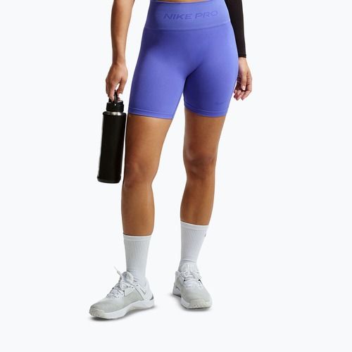 Spodenki damskie Nike Pro Seamless High-Waisted Biker 5" sapphire