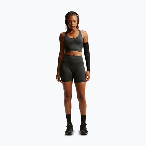 Pantaloncini da donna Nike Pro Seamless High-Waisted Biker 5" dark smoke grey
