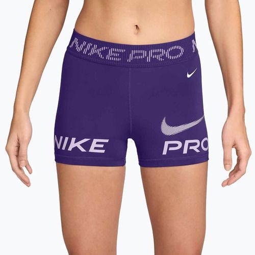Shorts da donna Nike Pro Mid-Rise Biker 3" court purple/doll/white