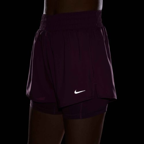 Spodenki damskie Nike One Dri-Fit High-Waisted 3" 2In1 light magenta/white