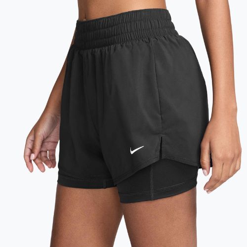 Spodenki damskie Nike One Dri-Fit High-Waisted 3" 2In1 black/white