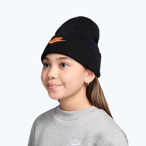 Berretto invernale bambino Nike Peak black/safety orange