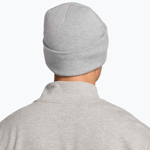 Berretto invernale Nike Peak Swoosh Beanie dark grey heather/white
