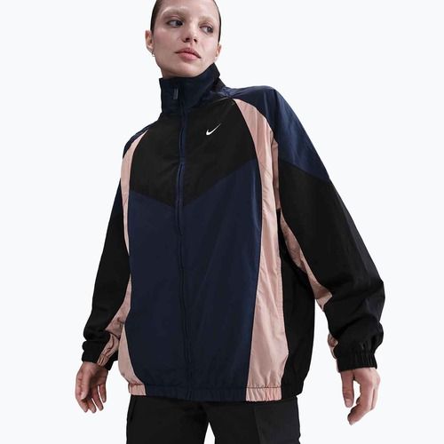 Giacca da donna Nike Sportswear Oversized midnight navy/black/particle pink/sail